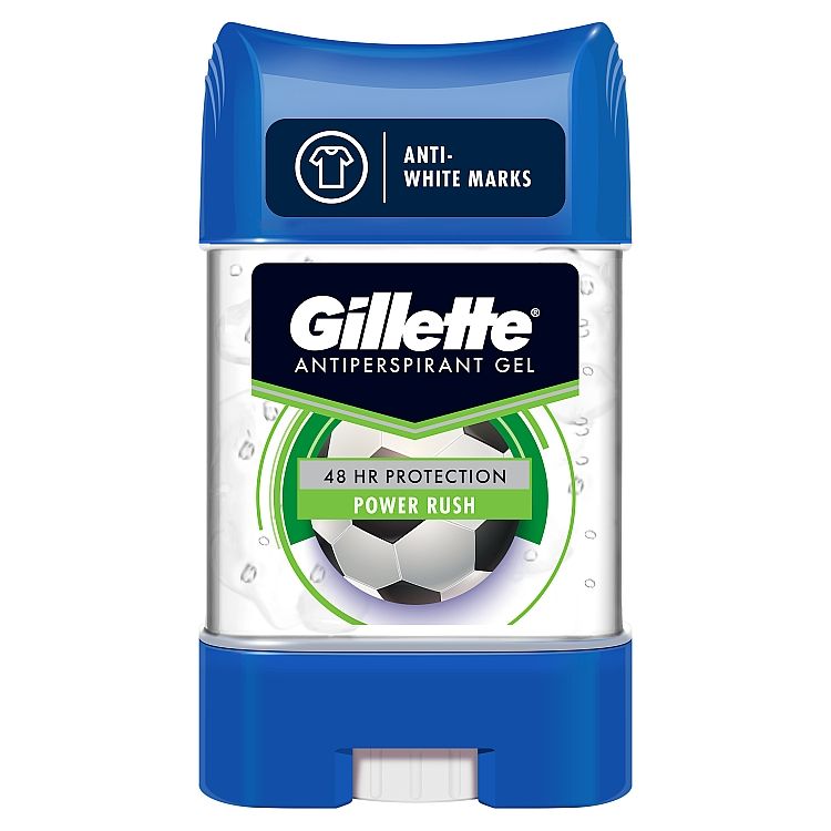Gillette Antiperspirant A Dezodorant Priezračný gél Power Rush Pre mužov