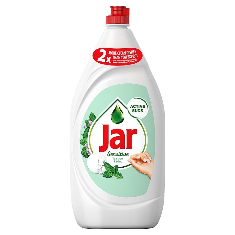 Jar Sensitive Tea Tree & Mint Prostriedok Na Umývanie Riadu, 1,35 l