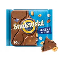 ORION ŠTUDENTSKÁ PEČAŤ mliečna čokoláda s arašidmi, hrozienkami a želé 90g