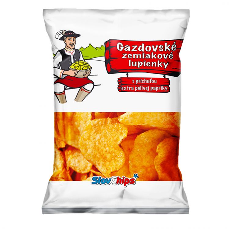 Gazdovské zemiakové lupienky extra pálivá paprika 70 g