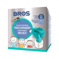 BROS – elektrický odparovač proti komárom s tekutou náplňou, pre deti