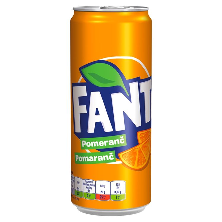 Fanta, pomarančová limonáda, 330 ml - eDELIA.sk