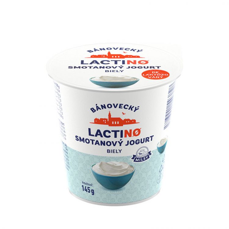 MILSY Bánovecká LactiNO smotanový jogurt Biely 145 g