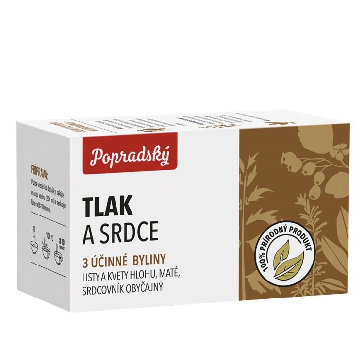 Popradský Tlak a srdce aromatizovaný bylinný čaj 15 x 1,5 g