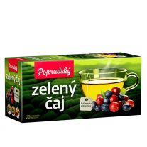 Popradský Zelený čaj - čučoriedka a brusnica 20 x 1,5 g