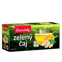 Popradský Zelený čaj - pomaranč a zázvor 20 x 1,5 g