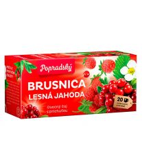 Popradský Brusnica lesná jahoda ovocný čaj 20 x 2 g (40 g)