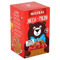 Mistral Jahoda + malina ovocný čaj s príchuťou 20 x 2,2 g