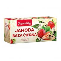 Popradský Jahoda baza čierna ovocný čaj s príchuťou 20 x 2 g