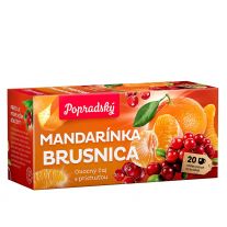 Popradský Mandarínka brusnica ovocný čaj s príchuťou 20 x 2 g
