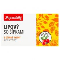Popradský Lipový so šípkami bylinný čaj 15 x 1,5 g