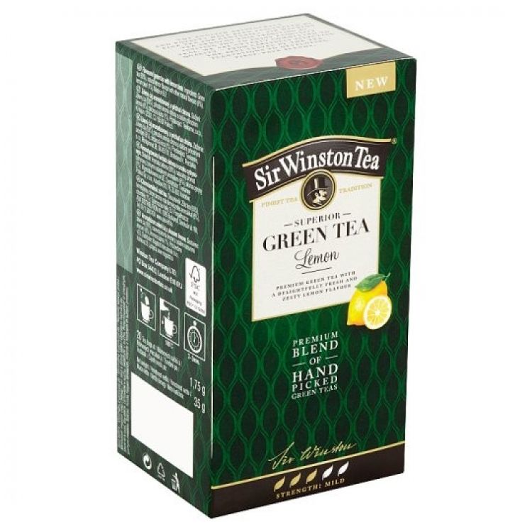 Sir Winston Tea Green Tea Lemon, 20 vrecúšok, 35 g