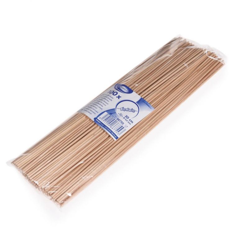 Špajdle drevené nehrotené 30cm 100ks