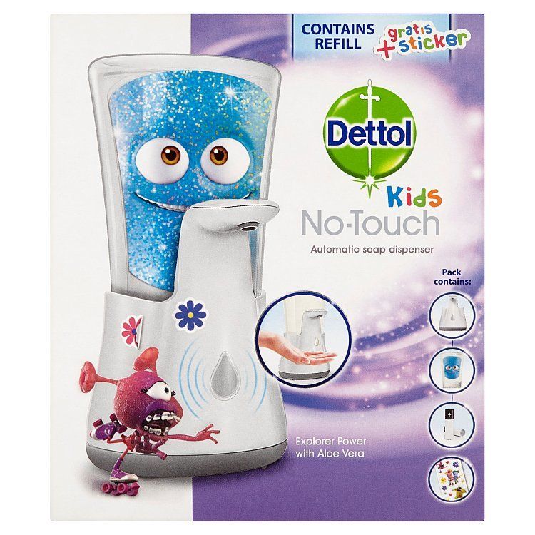 Dettol Kids Dobrodruh bezdotykový dávkovač mydla a náplň 250 ml