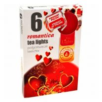 Čajové  sviečky, Tea Lights Romantika 6 ks 