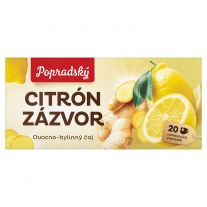 Popradský Citrón zázvor ovocno-bylinný čaj 20 x 2 g
