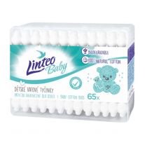LINTEO BABY Vatové tyčinky papírové 65 ks