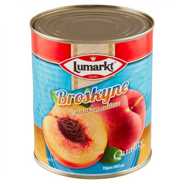 Lumarkt  Broskyne lúpané 850 ml