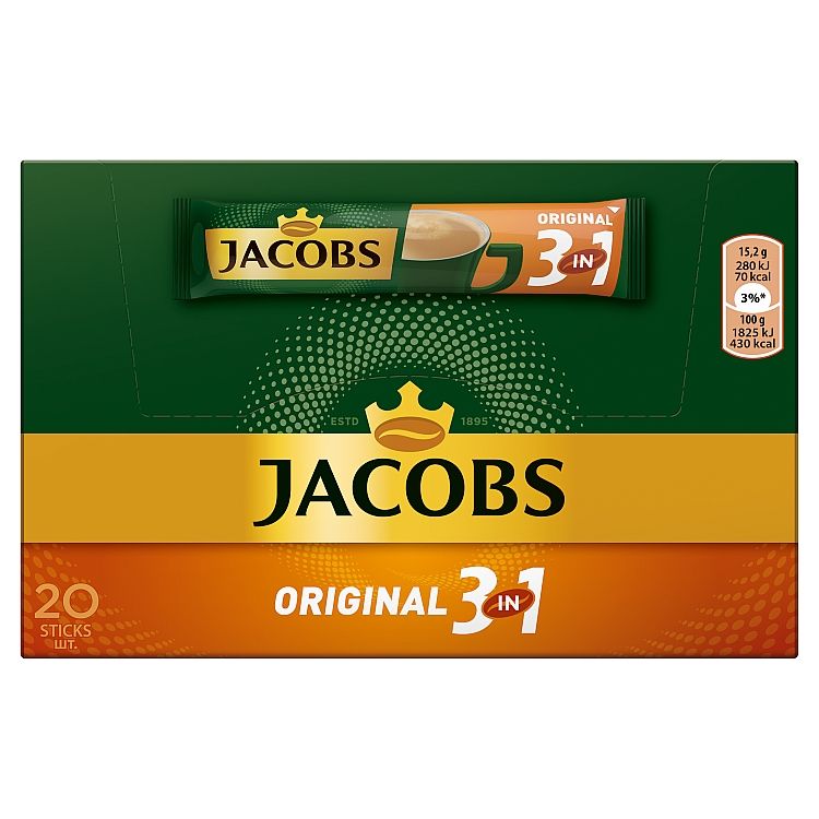 Jacobs 3v1 original káva 15,2g