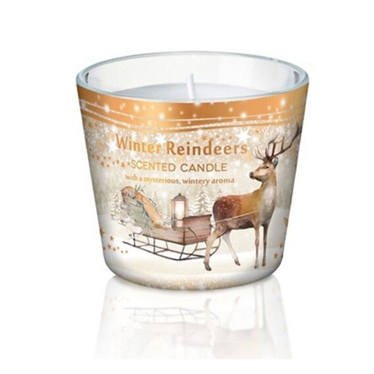 Bartek Sviečka v skle Winter Reindeers Let it Snow 115 g