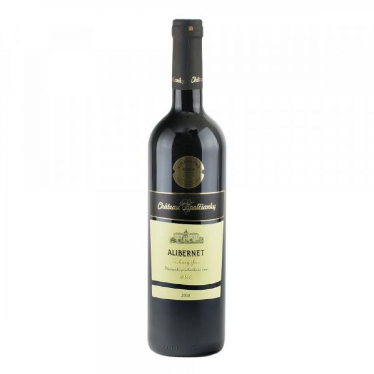 Château Topoľčianky  Alibernet neskorý zber akostné odrodové víno červené suché 0,75 l