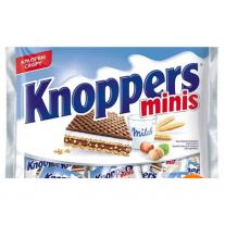 Knoppers Minis oplátky plnené mliečnym a nugátovým krémom 200 g