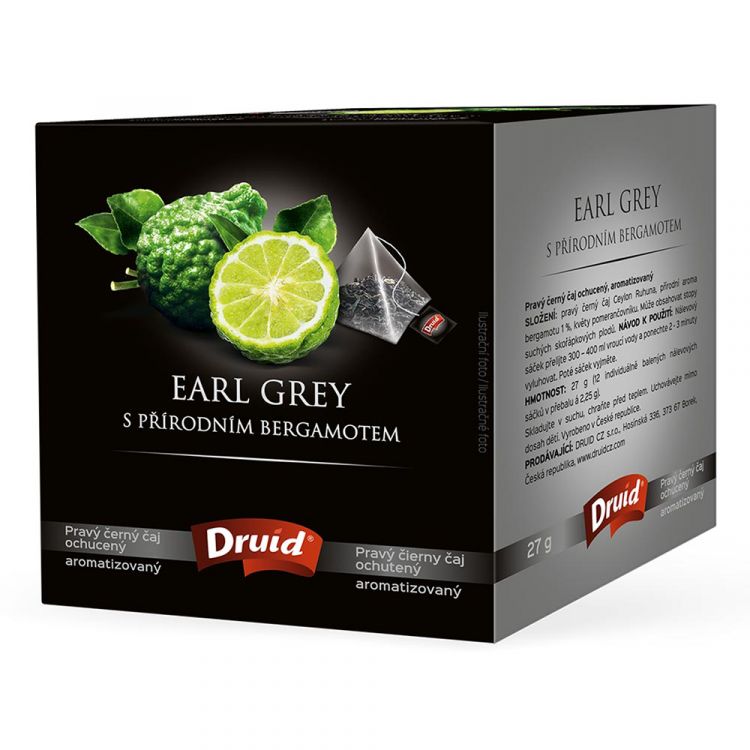 Druid Earl Grey s prírodným bergamotom - čierný ochutený čaj 27g