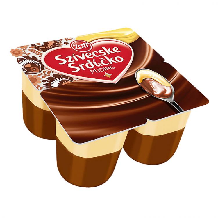 Zott Srdiečko puding čoko-vanilka 4x125 g
