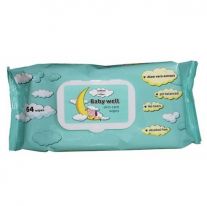 Baby well vlhčené utierky modrá 64 ks