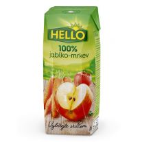 Hello 100% Jablko Karotková šťava 250 ml 