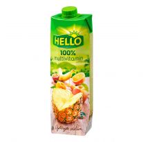 Hello 100% Multivitamínová ovocná šťava 1 l