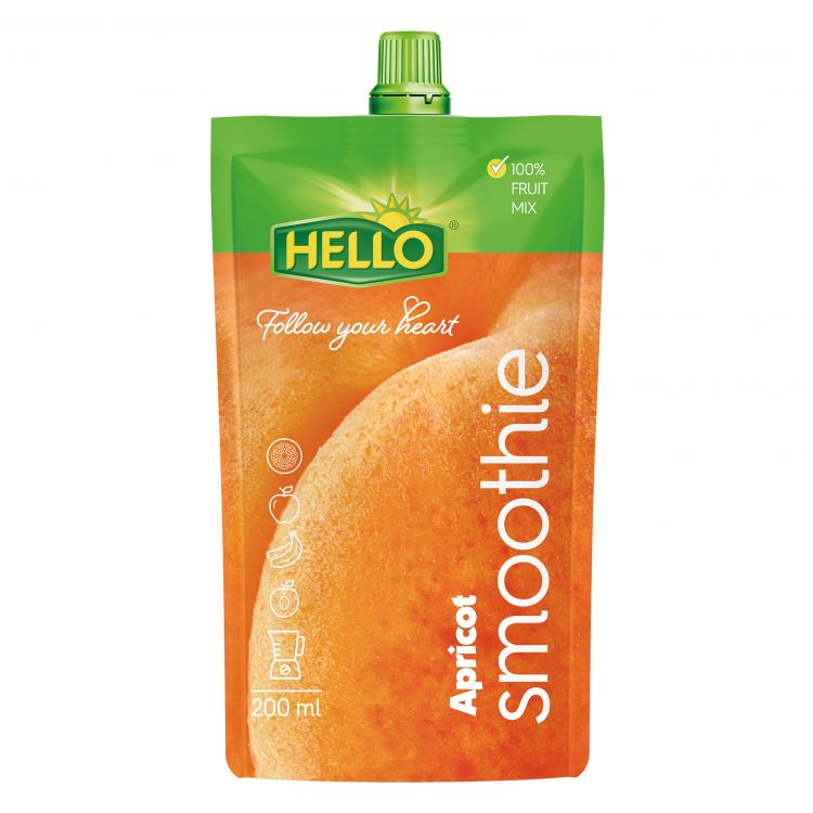 Hello Smoothie 100% ovocná šťava marhulová 200 ml