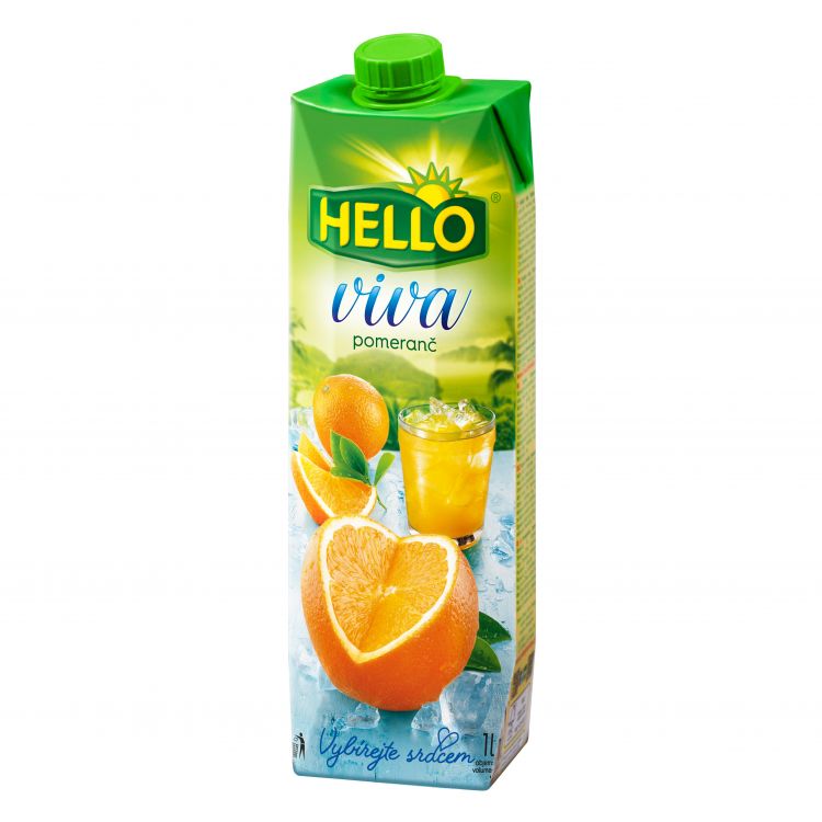 Hello Viva Pomerančový ovocný nápoj 1 l