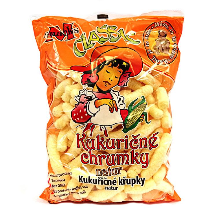 M Snacks Classic Kukuričné chrumky nesolené 100 g