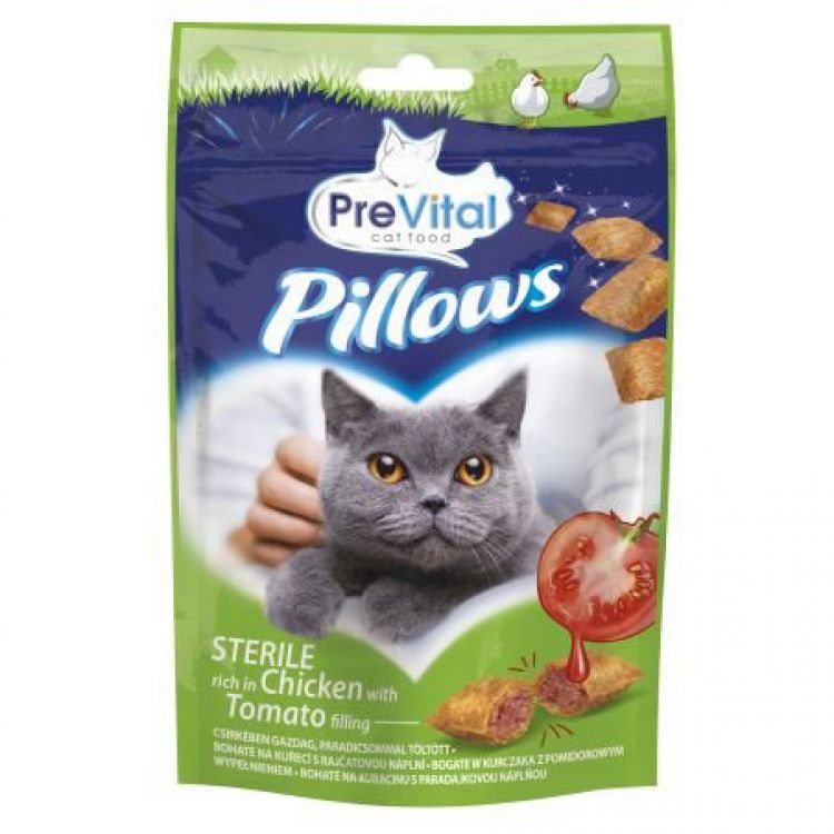 PreVital Snack Mačka vankúšiky s kurac-parad 60 g