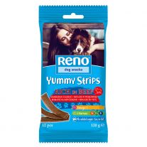 Reno Snack mäsité prúžky pre psov 120g hovädzie