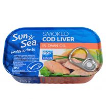 SUN&SEA Údené treščia pečeň vo vlast. oleji 120 g
