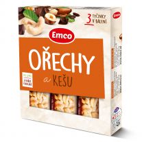 Emco  Tyčinka Orechy a kešu 3x 35g