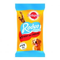 Pedigree Rodeo Duo žuvacie pochúťky s hovädzou a syrovou príchuťou 7 ks, 123 g
