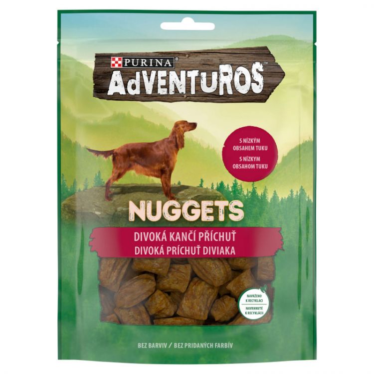 Adventuros Nuggets maškrty pre psov diviak 90 g