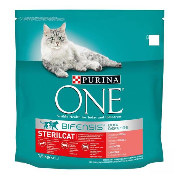 Purina ONE Bifensis Sterilised granule pre mačky losos 1,5 kg