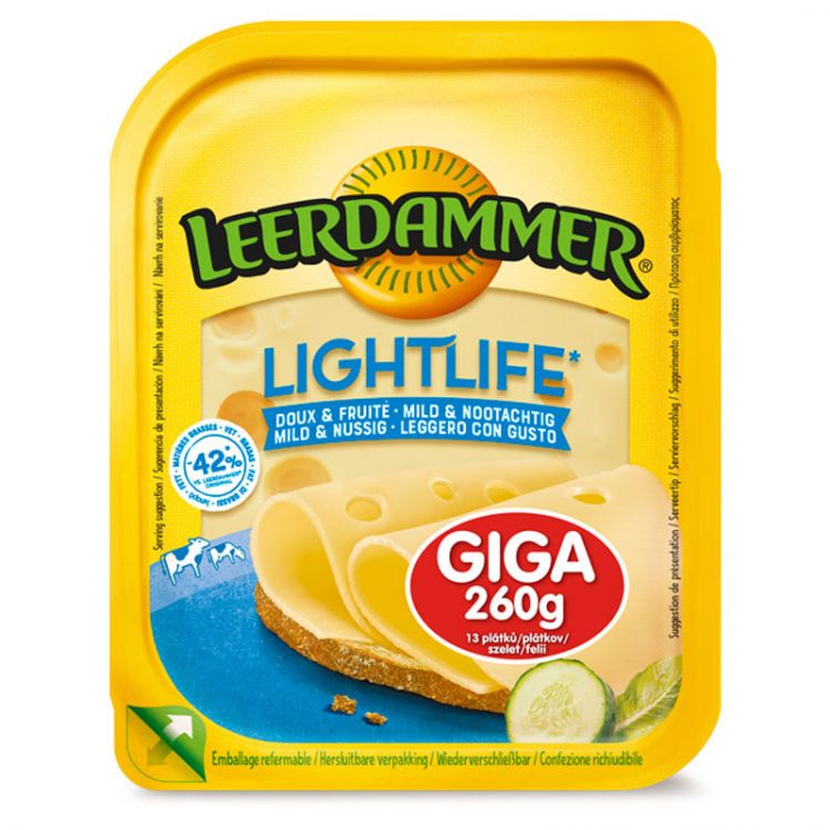 Leerdammer Lightlife Giga plátky 260 g