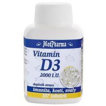 MEDPHARMA Vitamín D3 2000 I.U. 107 kapsúl