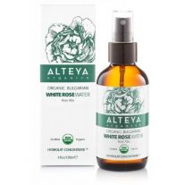 Alteya Organics Ružová voda z bielej ruže v skle 120 ml