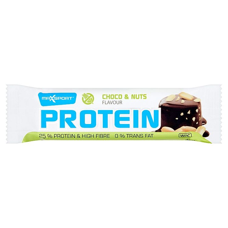 MaxSport Proteínová tyčinka v tmavej poleve s arašidmi 60 g - eDELIA.sk