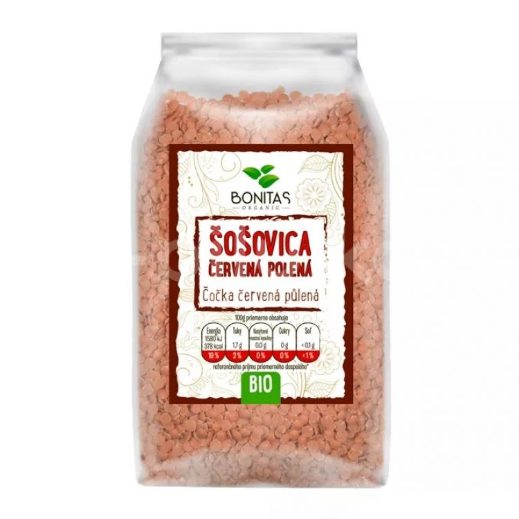 Bonitas BIO Šošovica červená 500 g
