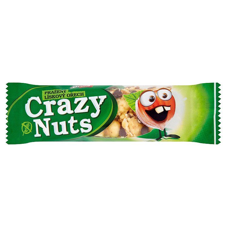 Druid Crazy Nuts Tyčinka s lieskovými orieškami polomáčaná v mliečnej čokoláde 30 g - eDELIA.sk