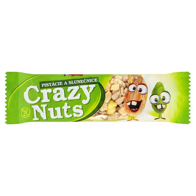 Druid Crazy Nuts Tyčinka so slnečnicovými semienkami, mandľami, arašidmi a pistáciovými orieškami 30 - eDELIA.sk