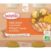 BABYBIO menu sladká kukurica s kuracím mäsom 2x200 g