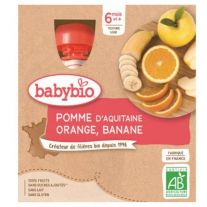 BABYBIO jablko pomaranč banán 4x90 g